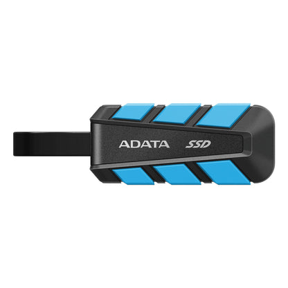 SSD EXTERNO ADATA SC740 500GB. USB TIPO C INCORPORADO, 1.050/1.000 MB/S LECTURA/ESCRITURA, RESISTENTE A CAÍDAS MIL-STD DE 1,22 M. AZUL SC740-500G-CBU