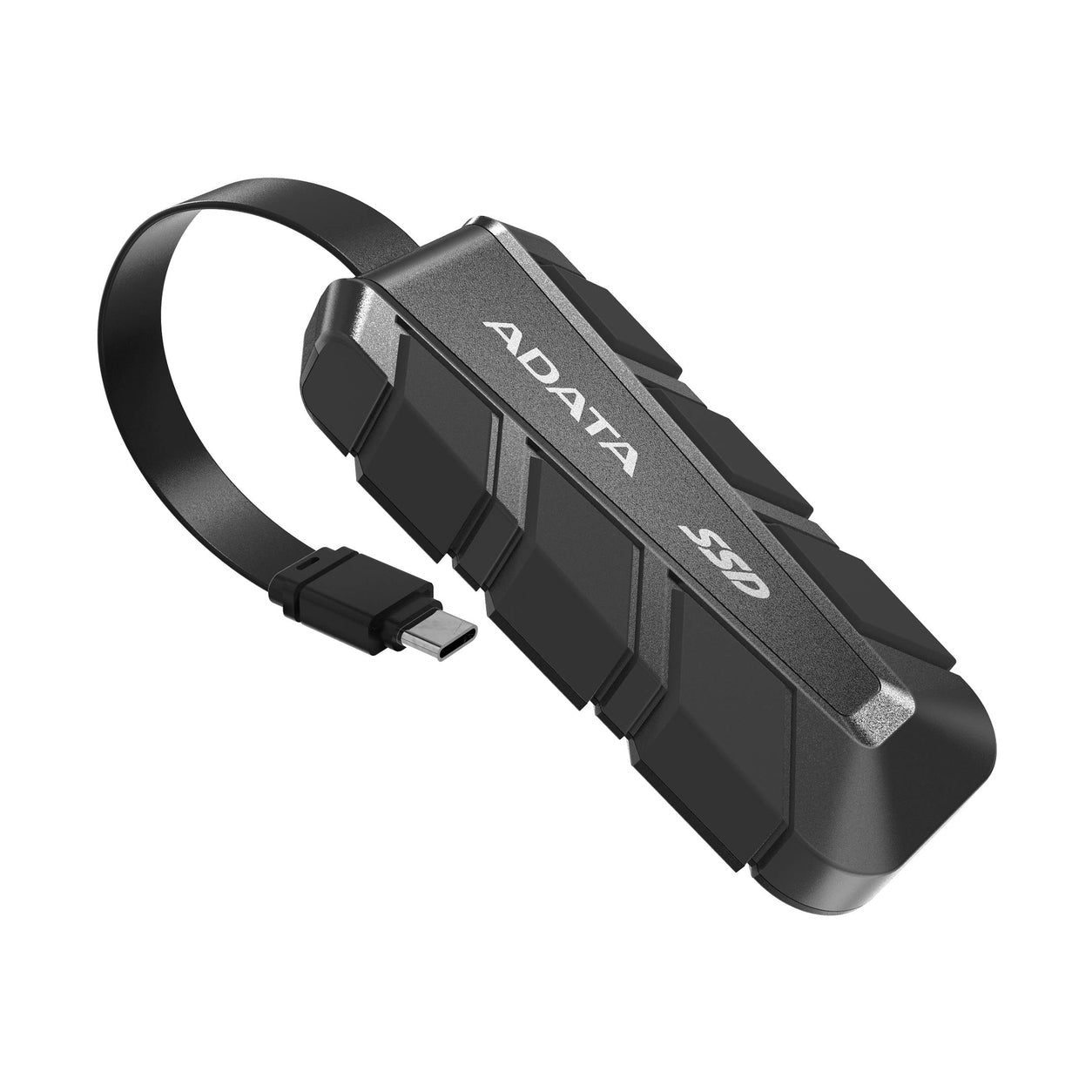 SSD EXTERNO ADATA SC740 500GB. USB TIPO C INCORPORADO, 1.050/1.000 MB/S LECTURA/ESCRITURA, RESISTENTE A CAÍDAS MIL-STD DE 1,22 M. NEGRO SC740-500G-CBK