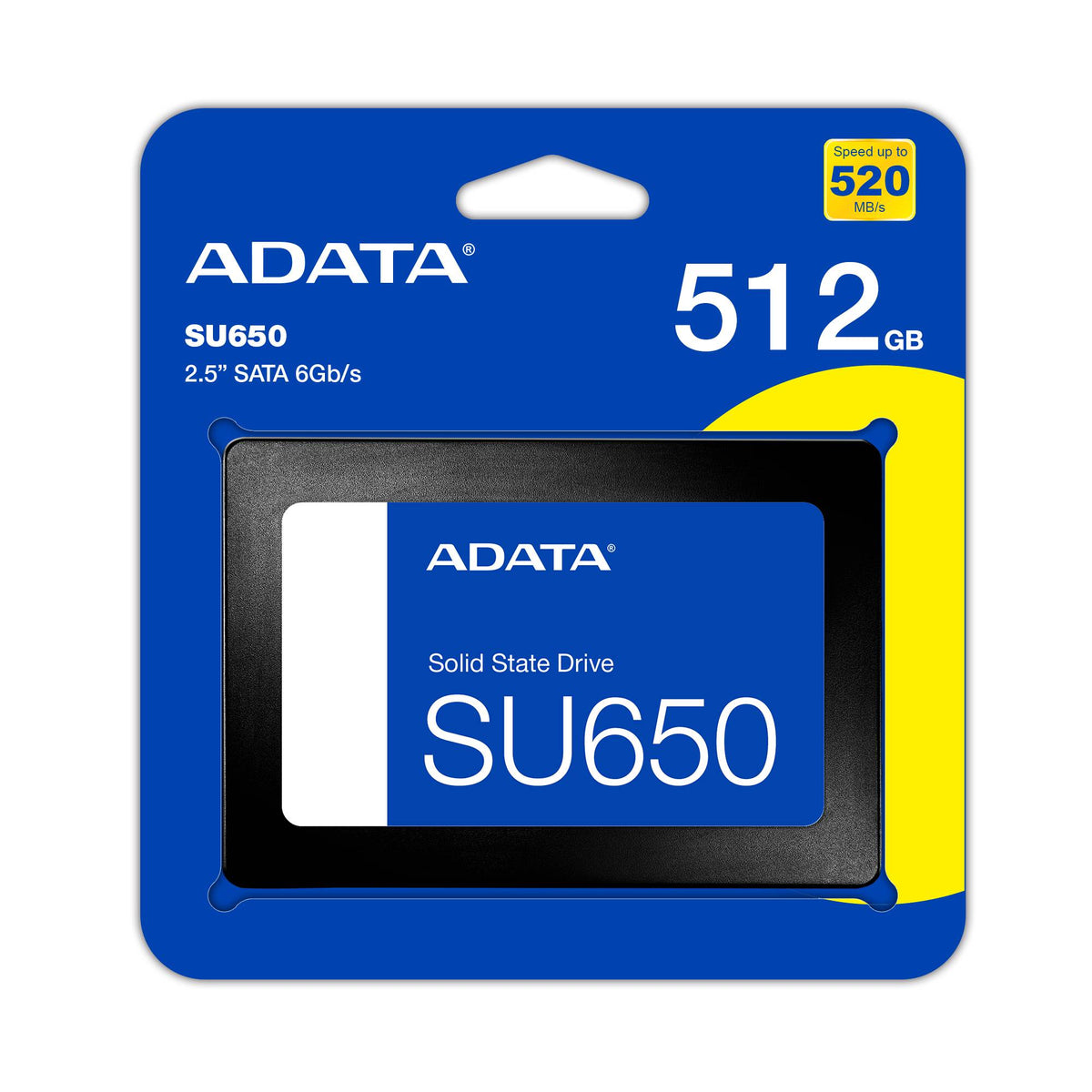 UNIDAD DE ESTADO SÓLIDO ADATA SU650 SATAIII, 512GB 2.5 PULGADAS. ASU650SS-512GT-R