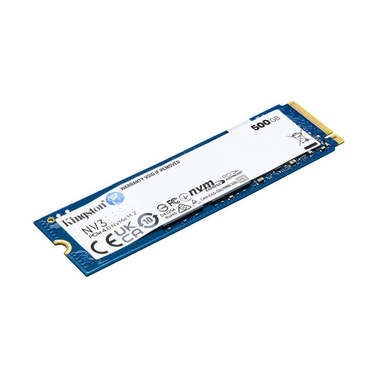 UNIDAD DE ESTADO SOLIDO KINGSTON NV3 500GB M.2 2280 NVME PCIE GEN 4X4 R.5000MB/S W.3000MB/S
