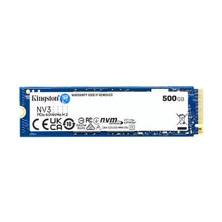 UNIDAD DE ESTADO SOLIDO KINGSTON NV3 500GB M.2 2280 NVME PCIE GEN 4X4 R.5000MB/S W.3000MB/S