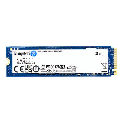 UNIDAD DE ESTADO SOLIDO KINGSTON NV3 2TB M.2 2280 NVME PCIE GEN 4X4 R.6000MB/S W.5000MB/S