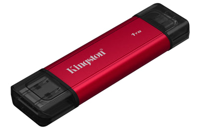 UNIDAD DE ESTADO SOLIDO PORTABLE KINGSTON SPSD 1TB DUAL USB-A/C 3.2 GEN 2 R.1050MB/S W.950MB/S ROJO