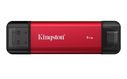 UNIDAD DE ESTADO SOLIDO PORTABLE KINGSTON SPSD 1TB DUAL USB-A/C 3.2 GEN 2 R.1050MB/S W.950MB/S ROJO