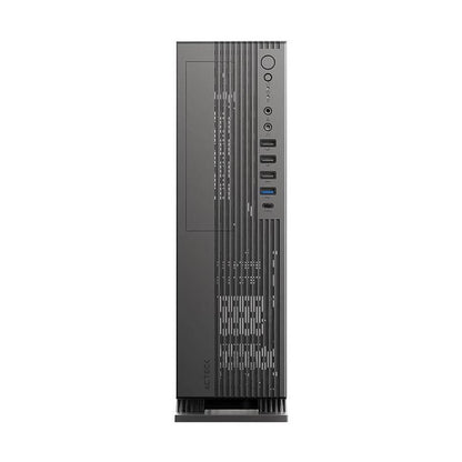 GABINETE MINI TORRE SLIM+F2120 ONEX GS455 ACTECK  FACTOR MICRO ATX- MINI ITX, LECTOR DE TARJETAS SD
