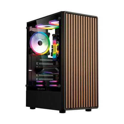 GABINETE GAMER MEDIA TORRE ATX DRAGONFLY WOOD GM580CB  FACTOR: ATX, MICRO ATX - MINI ITX