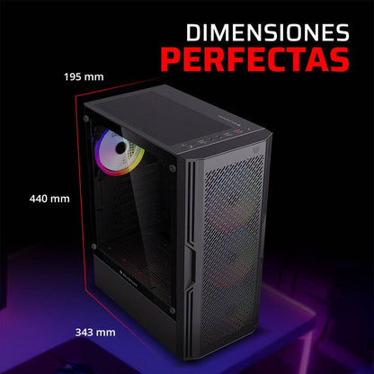 GABINETE GAMER MEDIA TORRE ATX DRAGONFLY VENTRA GM570  FACTOR: ATX, MICRO ATX - MINI ITX