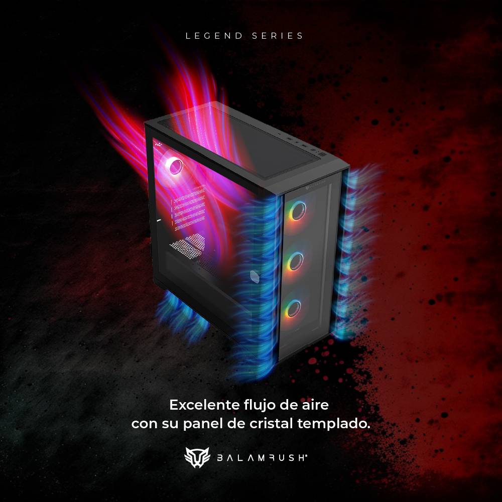 GABINETE GAMER MINI TORRE  CARBONO TWIN MATE 6000 LEGEND SERIES