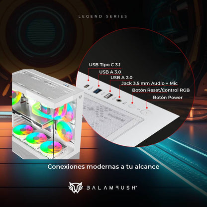 GABINETE GAMER MEDIA TORRE TANK SUPER 9200TB LEGEND SERIES
