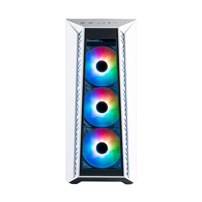 GABINETE COOLER MASTER  MB520-WGNN-S01 MASTERBOX MB520 ARGB CON VENTANA, PANEL FRONTAL DE VIDRIO TEMPLADO, TRES VENTILADORES CF120 ARGB INCLUIDOS