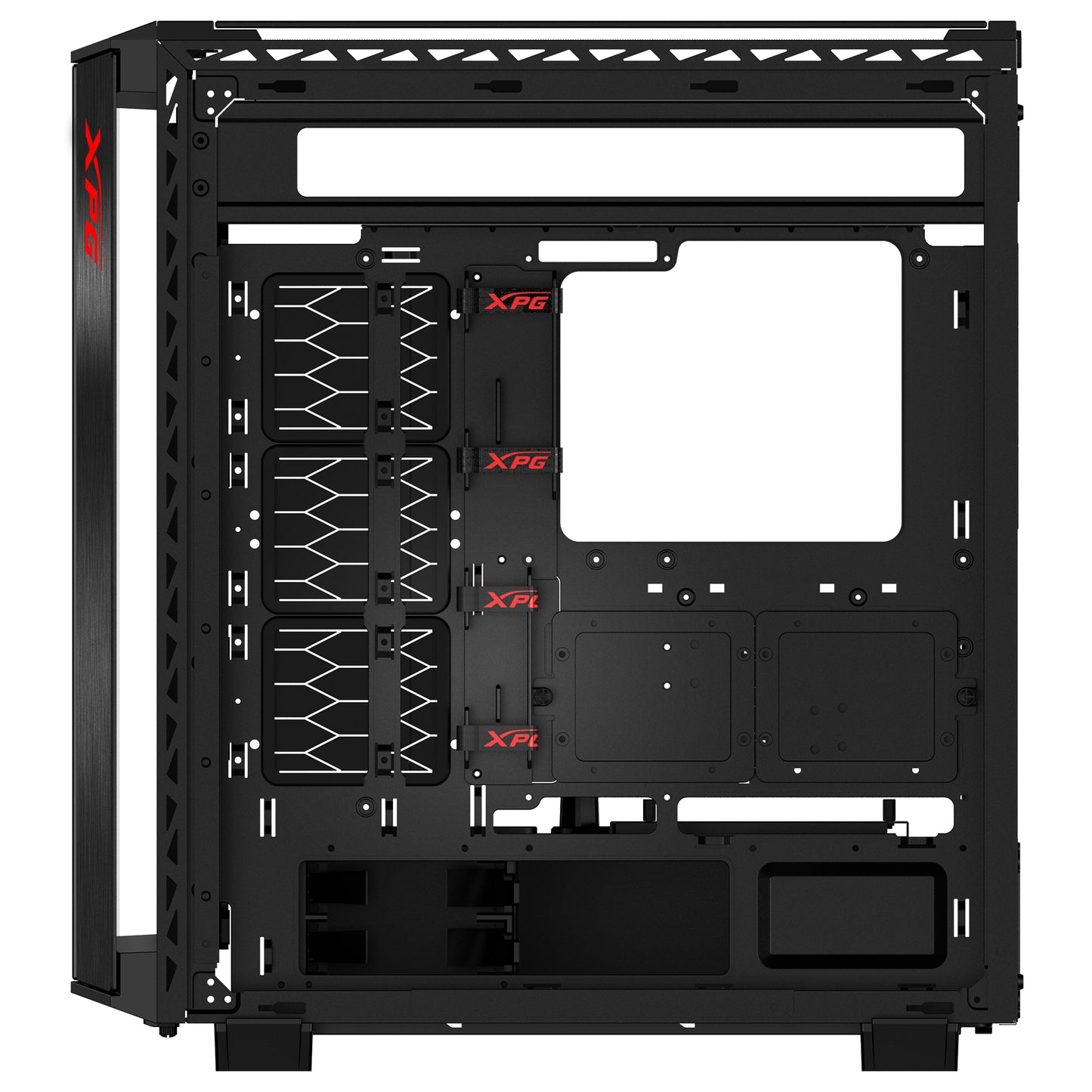 GABINETE GAMER XPG BATTLECRUISER II. MEDIA TORRE (E-ATX, ATX, MICRO-ATX, MINI-ITX). BATTLECRUISERIIST-BKCWW