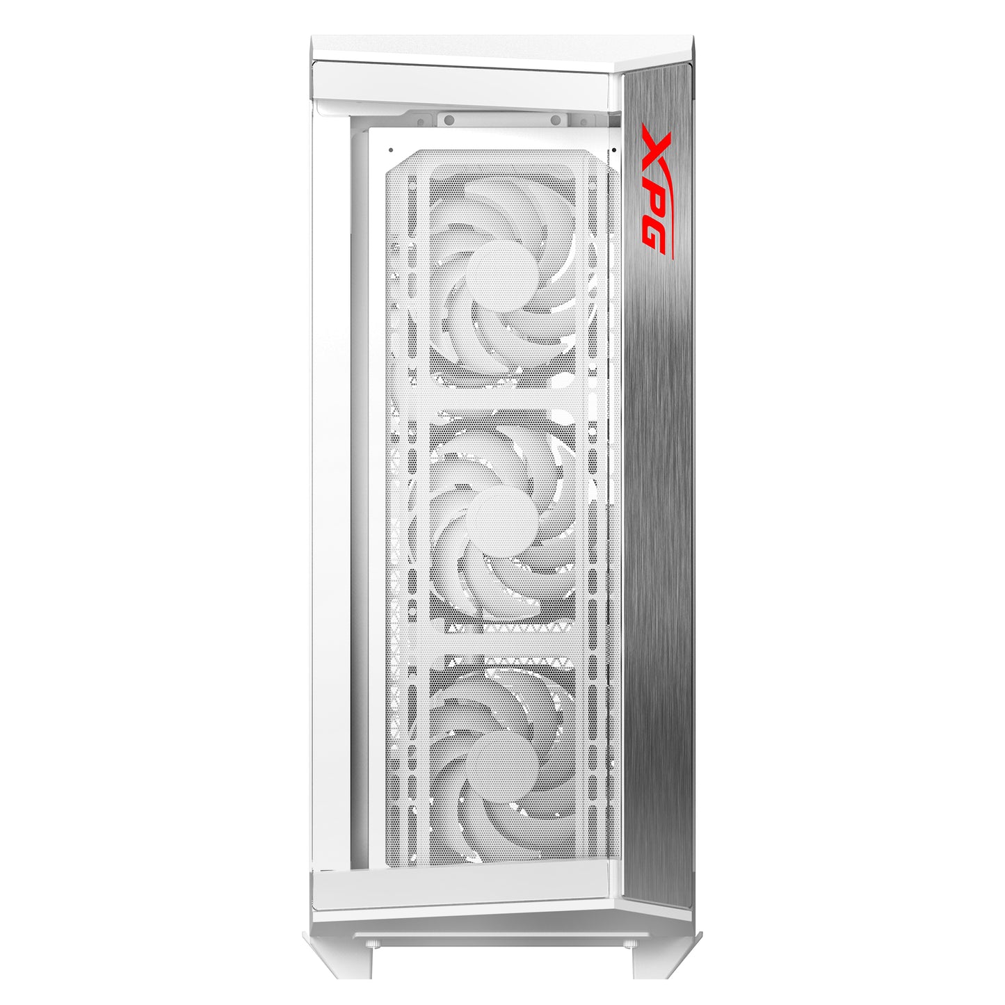 GABINETE GAMER XPG BATTLECRUISER II. MEDIA TORRE. VIDRIO TEMPLADO DE 4 MM. CUATRO VENTILADORES INCLUIDOS. COLOR BLANCO. BATTLECRUISERIIST-WHCWW