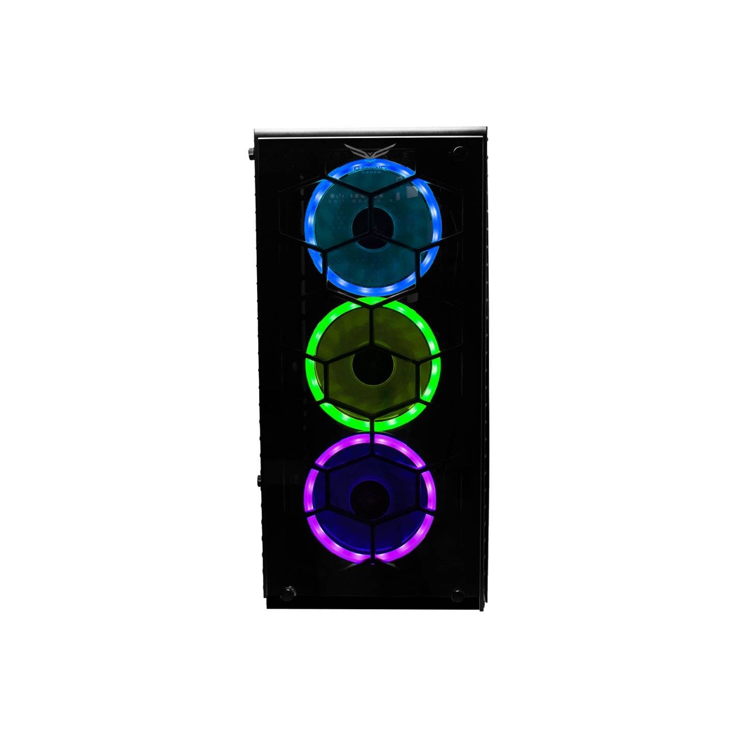 GABINETE GAMING NACEB TECHNOLOGY HYDRA CRYSTAL CASE NA-0602,ATX, NEGRO