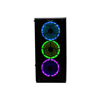 GABINETE GAMING NACEB TECHNOLOGY HYDRA CRYSTAL CASE NA-0602,ATX, NEGRO