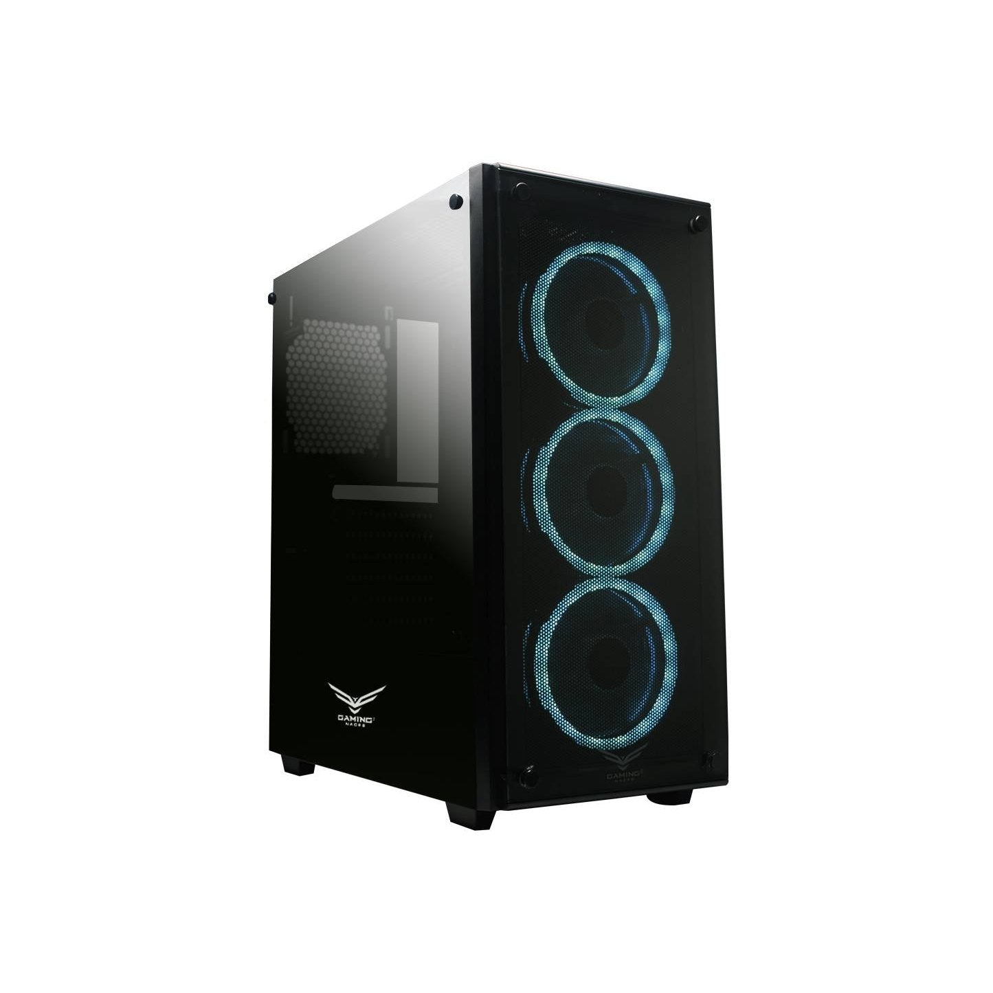 GABINETE GAMING NACEB TECHNOLOGY PLAYER CRYSTAL CASE NA-0603, FULL ATX, NEGRO
