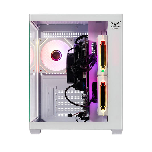 NACEB GABINETE GAMER C/VENTANA CRISTAL TEMPLADO, VENTILADORES 2 LATERALES, 1 POSTERIOR USB 3.0 X2, USB 2.0 X1 HD AUDIO/HD MICRÓFONO X1 ARGB NA-0636B