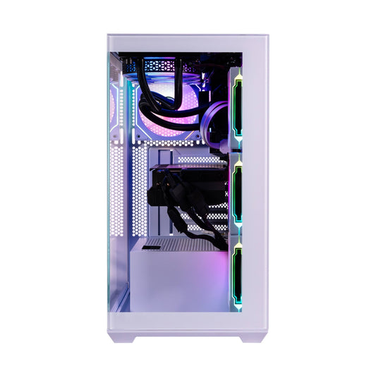NACEB GABINETE GAMER MEDIA TORRE CRISTAL TEMPLADO ATX,MICROATX, VENTILADORES 3 FRONTALES, 1 POSTERIOR BLANCO,USB 3.0 X2 HD AUDIO/MICRÓFONO X1 NA-0637B
