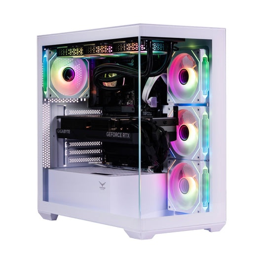 NACEB GABINETE GAMER MEDIA TORRE CRISTAL TEMPLADO ATX,MICROATX, VENTILADORES 3 FRONTALES, 1 POSTERIOR BLANCO,USB 3.0 X2 HD AUDIO/MICRÓFONO X1 NA-0637B