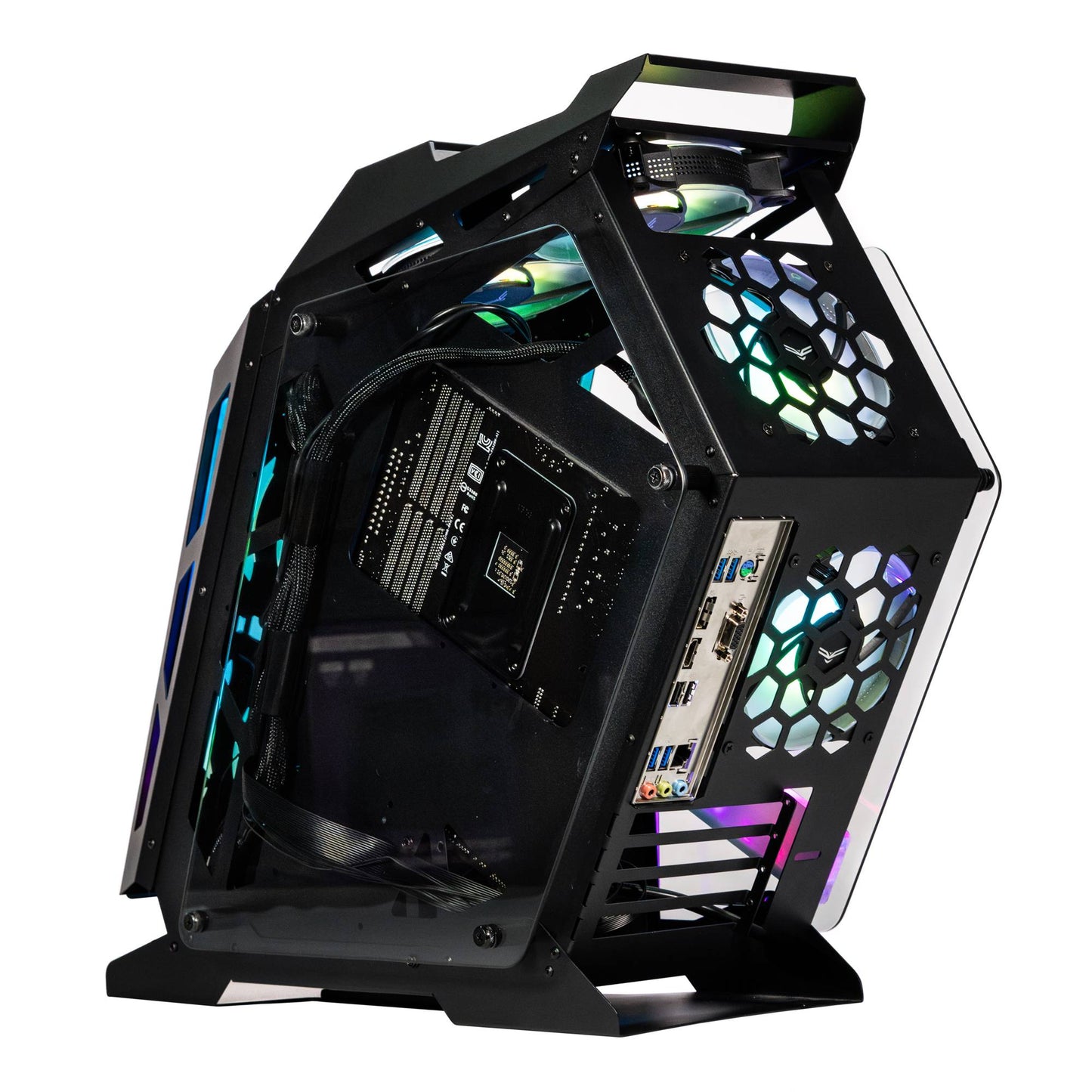 GABINETE GAMING ESPECIAL CON CRISTAL TEMPLADO , ITX, MICROATX, VENTILADORES 2 FRONTALES 1POSTERIOR ARGB USB 3.0 X1, USB 1.1 X1 HD AUDIO X1 NA-0641