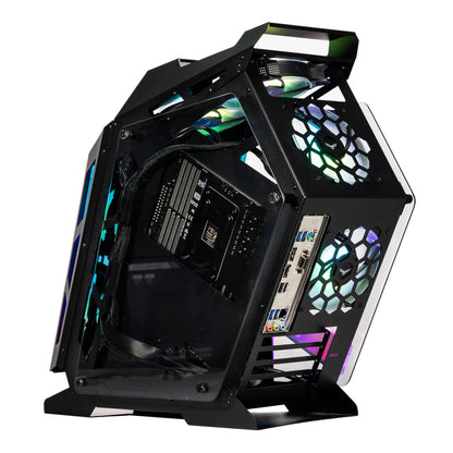 GABINETE GAMING ESPECIAL CON CRISTAL TEMPLADO , ITX, MICROATX, VENTILADORES 2 FRONTALES 1POSTERIOR ARGB USB 3.0 X1, USB 1.1 X1 HD AUDIO X1 NA-0641