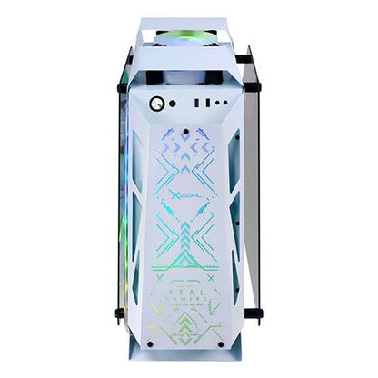 GABINETE GAMER MICRO ATX/MINI ITX IR02 XZGAIRRGBW BLANCO.