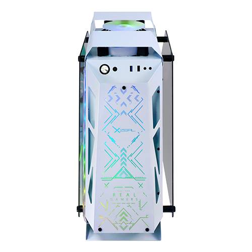 GABINETE GAMER MICRO ATX/MINI ITX IR02 XZGAIRRGBW BLANCO.