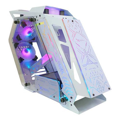 GABINETE GAMER MICRO ATX/MINI ITX IR02 XZGAIRRGBW BLANCO.