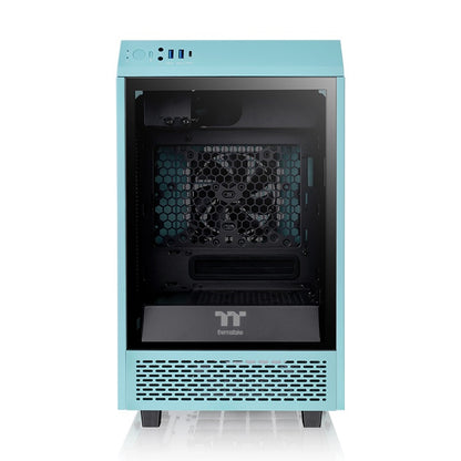 GABINETE THERMALTAKE TOWER 100 TURQUESA, CON VENTANA RGB, MINI-TOWER, MINI-ITX, USB 3.0, SIN FUENTE