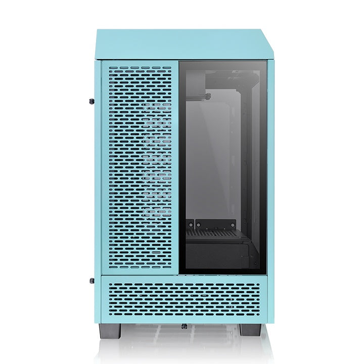 GABINETE THERMALTAKE TOWER 100 TURQUESA, CON VENTANA RGB, MINI-TOWER, MINI-ITX, USB 3.0, SIN FUENTE