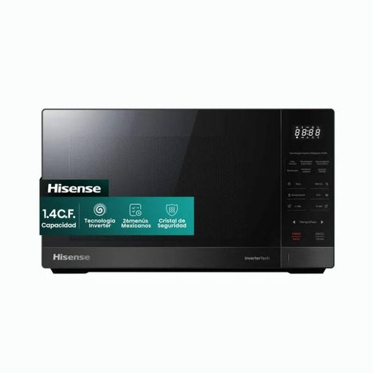 HORNO DE MICROONDAS  HISENSE HMMS3411DSV, 1.4 PIES, NEGRO INOX.
