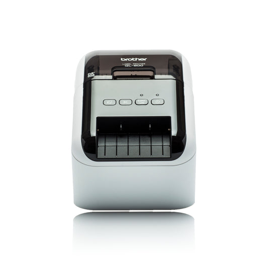 IMPRESORA DE ETIQUETAS BROTHER QL800, TÉRMICA DIRECTA, USB, IMPRIME ETIQUETAS DE PAPEL DE HASTA 2.4 PULGADAS DE ANCHO Y HASTA 93 ETIQUETAS/MINUTO