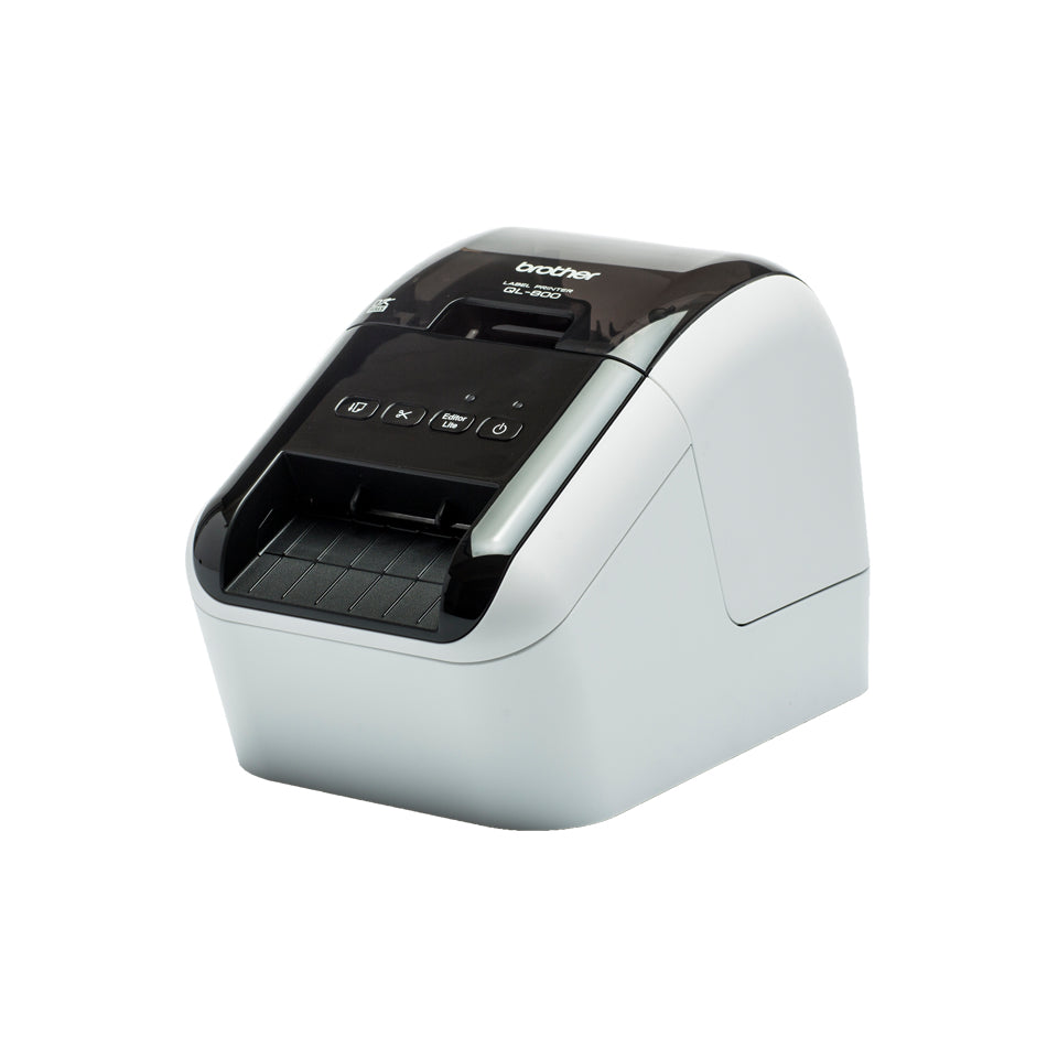 IMPRESORA DE ETIQUETAS BROTHER QL800, TÉRMICA DIRECTA, USB, IMPRIME ETIQUETAS DE PAPEL DE HASTA 2.4 PULGADAS DE ANCHO Y HASTA 93 ETIQUETAS/MINUTO