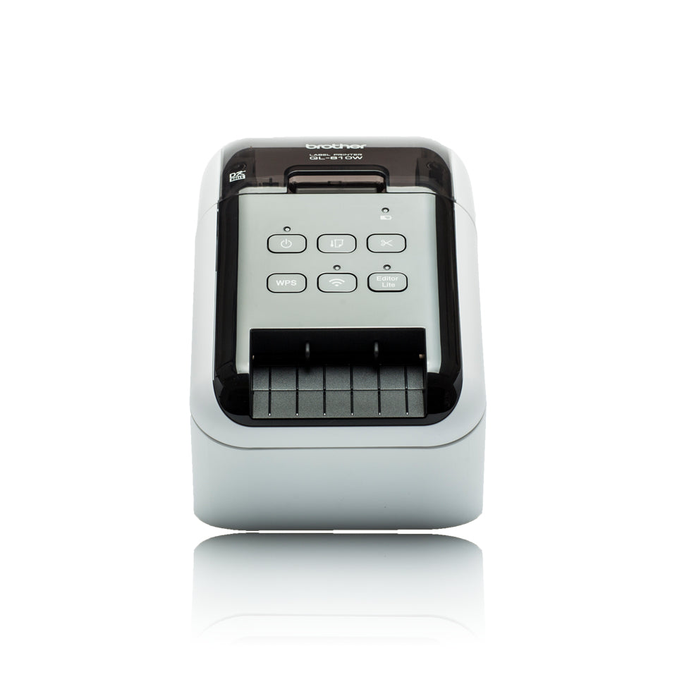 IMPRESORA DE ETIQUETAS BROTHER QL810W, TÉRMICA DIRECTA, WIFI, IMPRIME ETIQUETAS DE PAPEL DE HASTA 2.4 PULGADAS DE ANCHO Y HASTA 110 ETIQUETAS/MINUTO