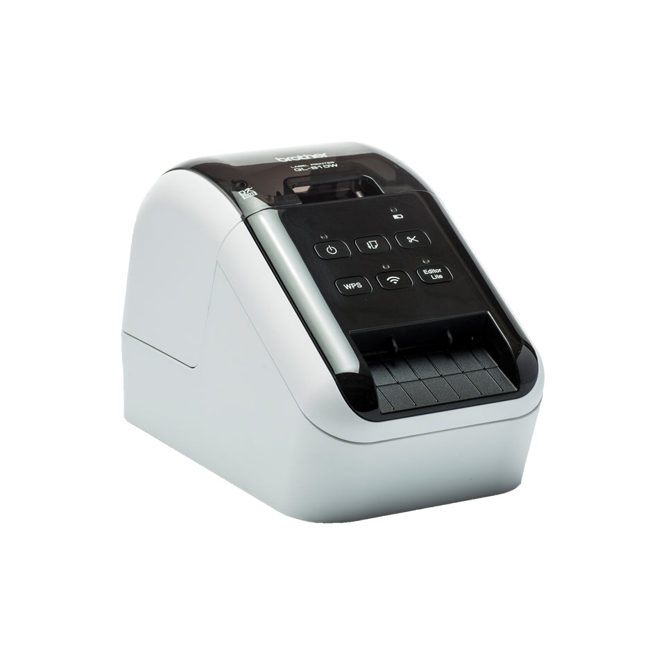 IMPRESORA DE ETIQUETAS BROTHER QL810W, TÉRMICA DIRECTA, WIFI, IMPRIME ETIQUETAS DE PAPEL DE HASTA 2.4 PULGADAS DE ANCHO Y HASTA 110 ETIQUETAS/MINUTO