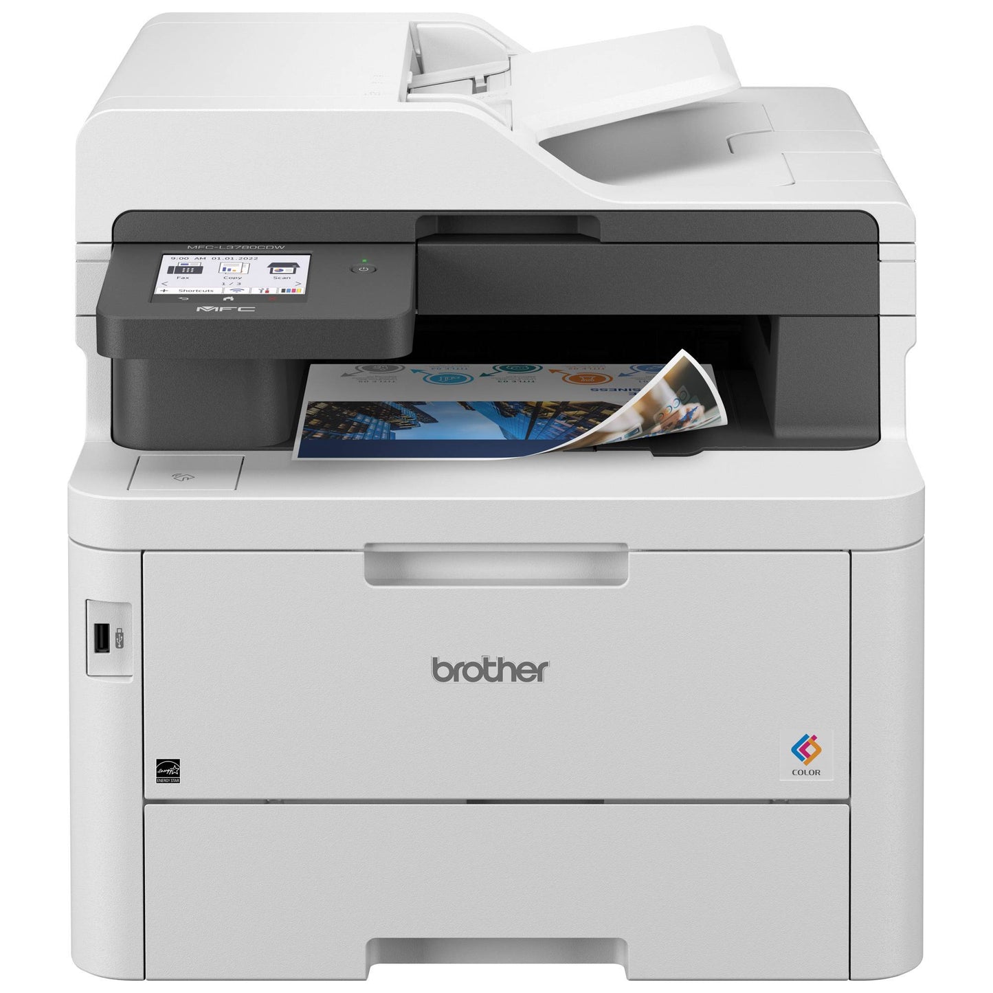 MULTIFUNCIONAL LÁSER LED COLOR BROTHER MFCL3780CDW, HASTA 31 PPM B/N/COLOR, FULL DÚPLEX, GIGABIT ETHERNET, WIFI 2.4/5GHZ, CAMA PLANA TAMAÑO CARTA