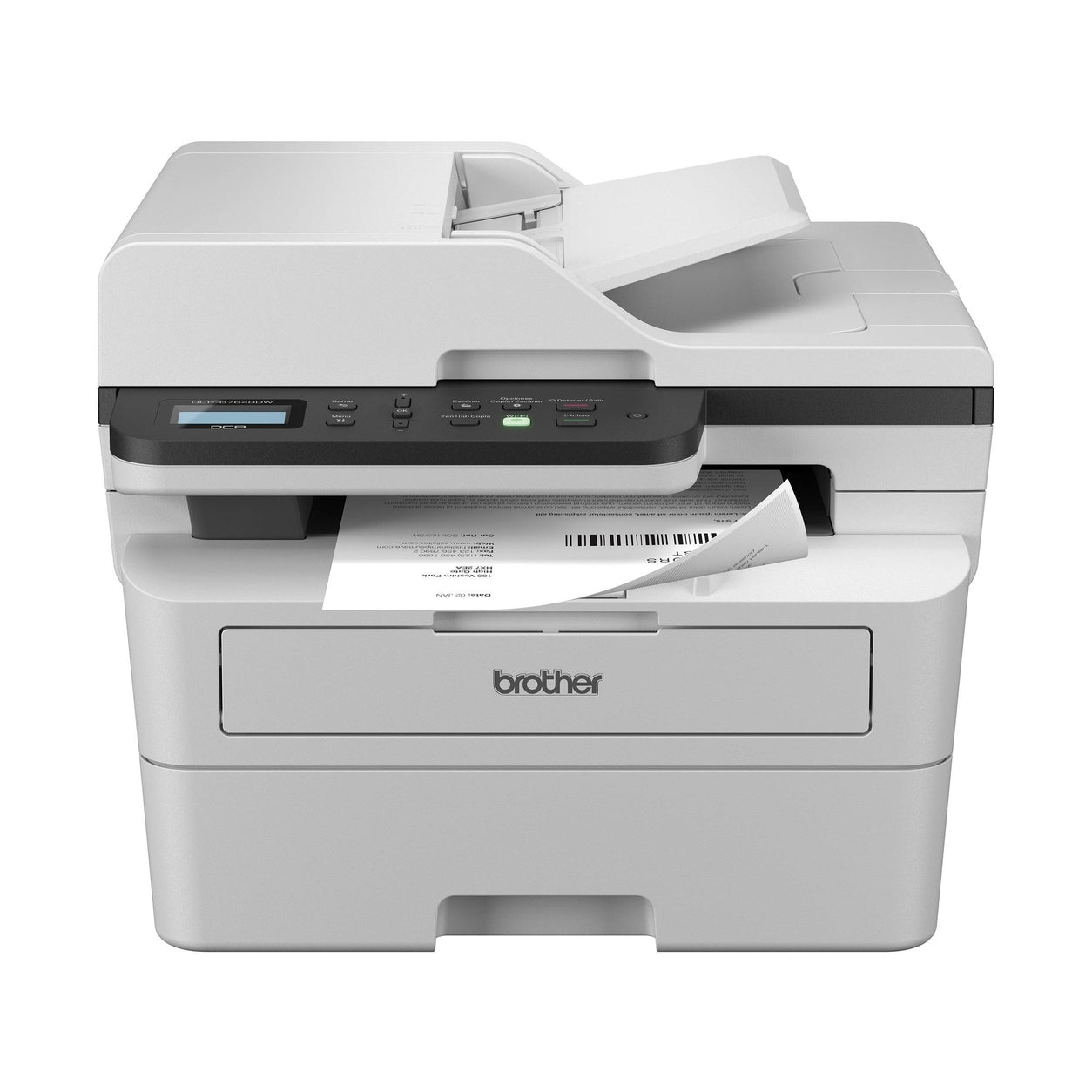 MULTIFUNCIONAL LÁSER MONOCROMÁTICO BROTHER DCPB7640DW, 36 PPM, IMPRESIÓN DÚPLEX, ETHERNET, WIFI 2.4/5GHZ, CAMA PLANA CARTA, TÓNER DE BAJO COSTO