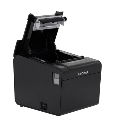 IMPRESORA TERMICA TECHZONE TZBE102 DE 80MM, VEL DE 250MM/S, 203 DPI´S, USB-SERIAL-RJ45-RJ11, CORTADOR AUTOMATICO, 1 AÑO DE GARANTÍA