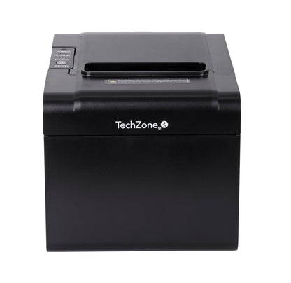 IMPRESORA TERMICA TECHZONE TZBE102 DE 80MM, VEL DE 250MM/S, 203 DPI´S, USB-SERIAL-RJ45-RJ11, CORTADOR AUTOMATICO, 1 AÑO DE GARANTÍA