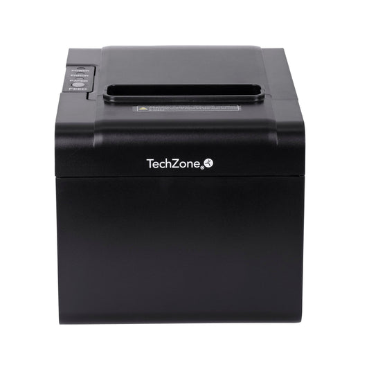 IMPRESORA TERMICA TECHZONE TZBE102 DE 80MM, VEL DE 250MM/S, 203 DPI´S, USB-SERIAL-RJ45-RJ11, CORTADOR AUTOMATICO, 1 AÑO DE GARANTÍA