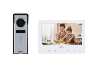 DAHUA KTA02 - KIT DE VIDEOPORTERO ANALÓGICO CON MONITOR DE 7" Y FRENTE DE CALLE, IP66. CONTROLA HASTA 2 FRENTES DE CALLE Y 3 MONITORES