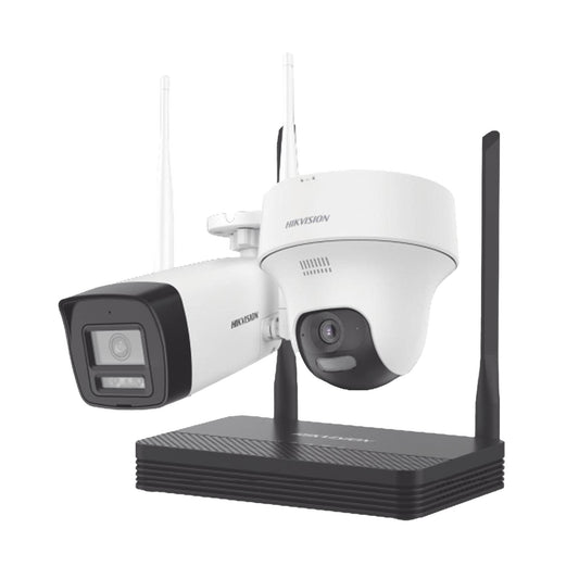 KIT IP INALÁMBRICO 2 MEGAPÍXEL, NVS WIFI 4 CANALES VIDEO HASTA 4MP
