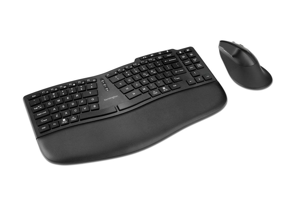 KIT TECLADO Y MOUSE DE ESCRITORIO INALÁMBRICO PRO FIT® ERGO KM675 EQ K75492ES KENSINGTON