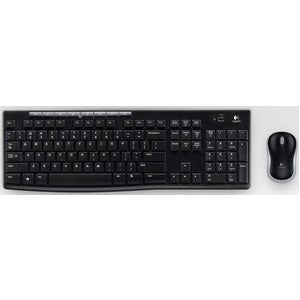 KIT DE TECLADO Y MOUSE LOGITECH MK270, ESTÁNDAR, NEGRO, 10 M
