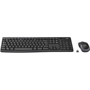 KIT DE TECLADO Y MOUSE LOGITECH MK270, ESTÁNDAR, NEGRO, 10 M