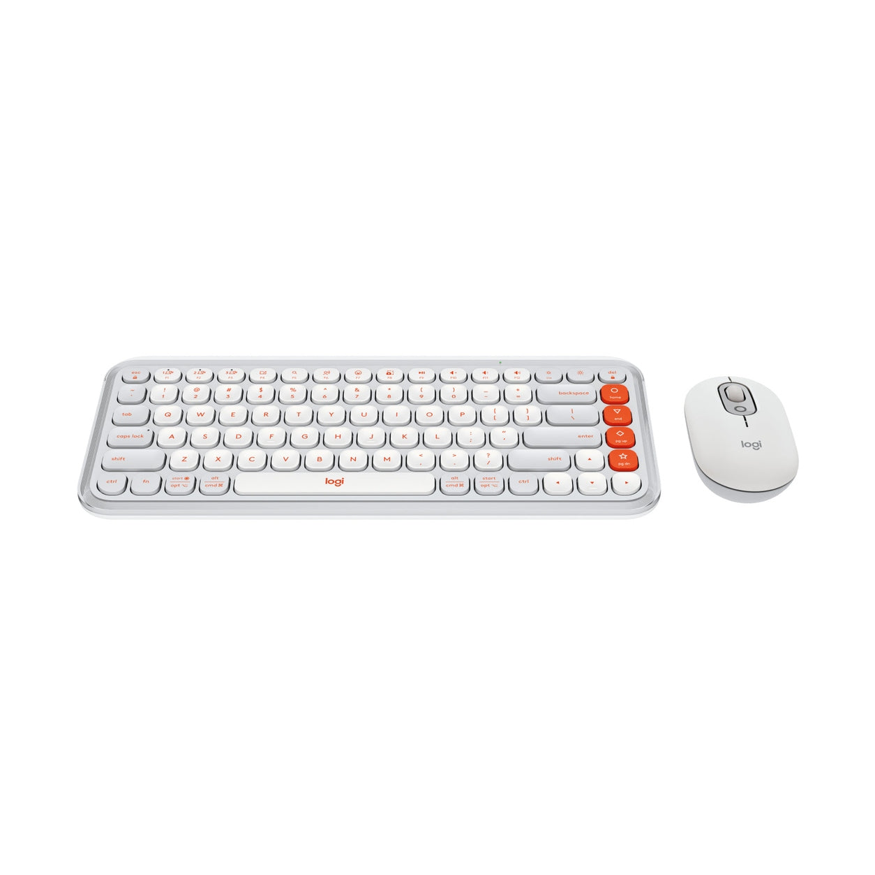 KIT LOGITECH POP 920-013055 TECLADO Y MOUSE BLUETOOTH COLOR GRIS Y NARANJA.