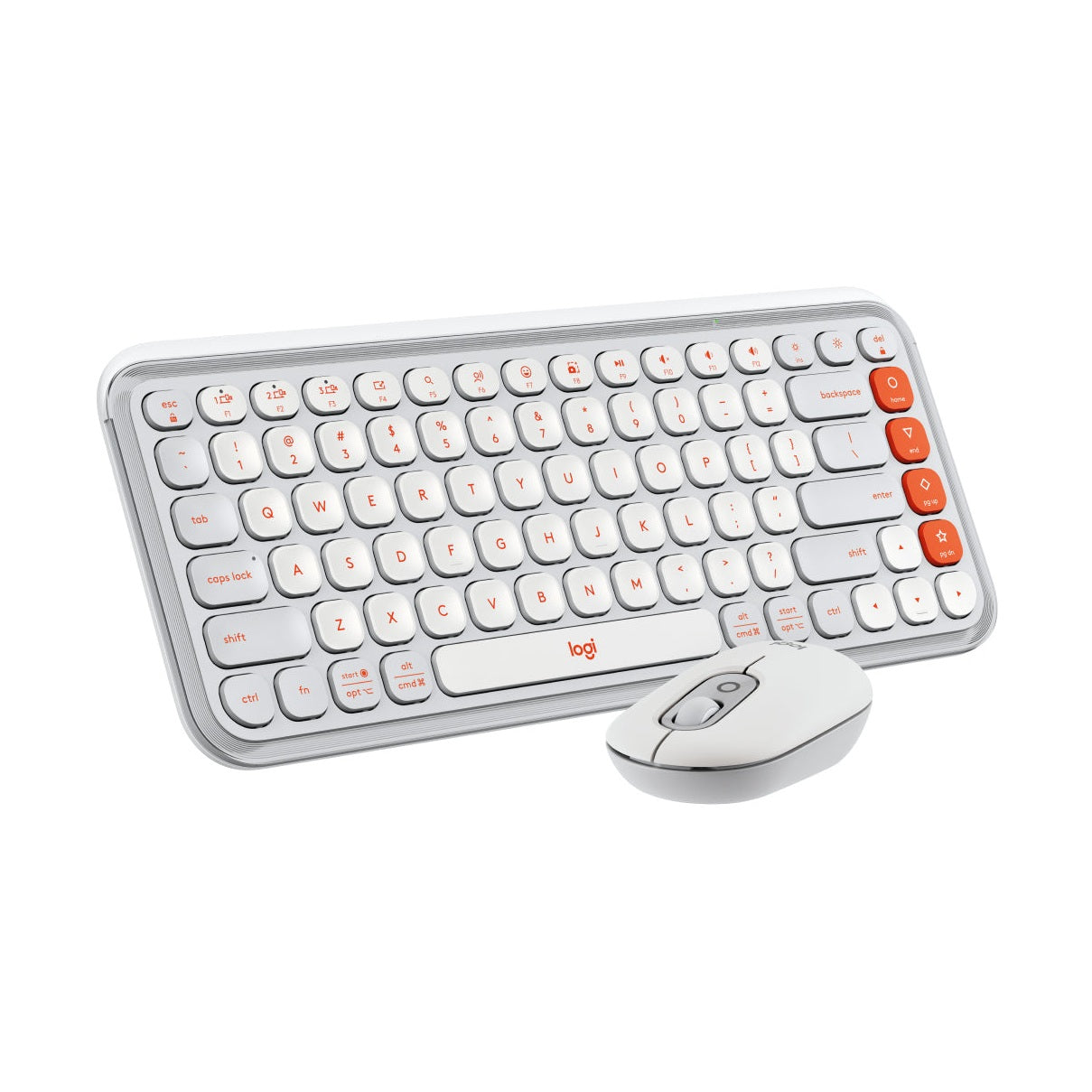 KIT LOGITECH POP 920-013055 TECLADO Y MOUSE BLUETOOTH COLOR GRIS Y NARANJA.