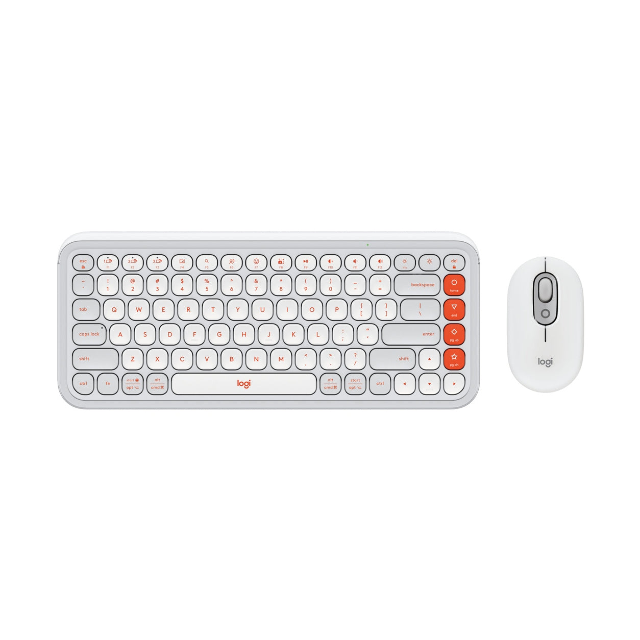 KIT LOGITECH POP 920-013055 TECLADO Y MOUSE BLUETOOTH COLOR GRIS Y NARANJA.