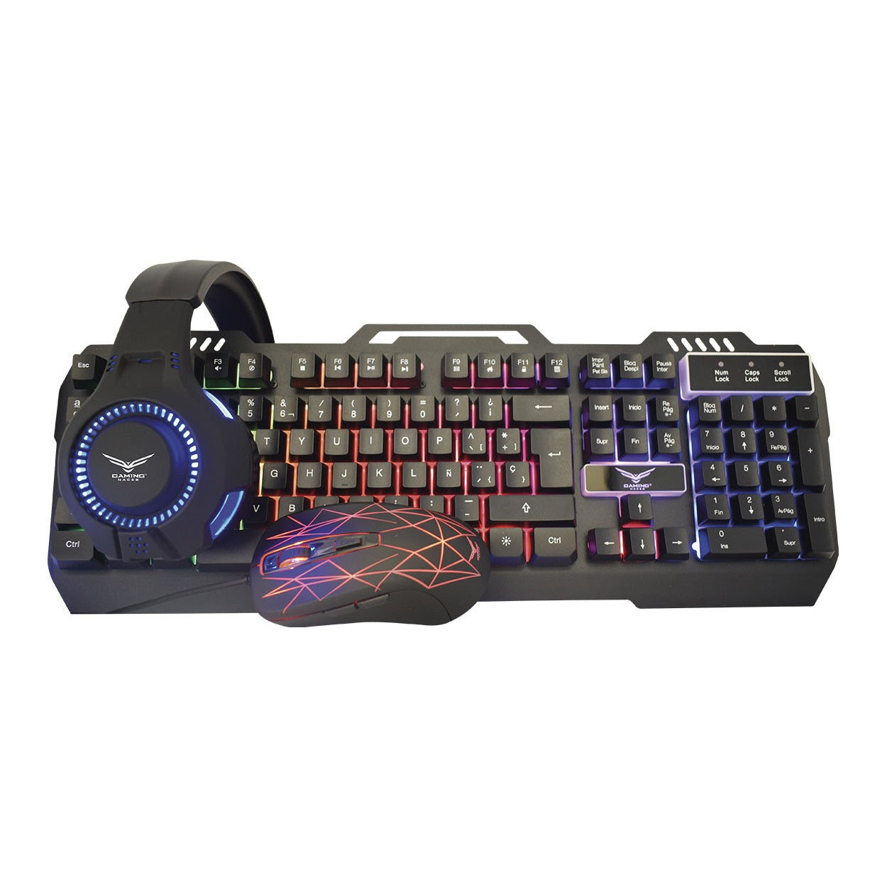 KIT GAMER NACEB TECHNOLOGY NA-0925, USB, JUEGO, ALÁMBRICO, 2400 DPI