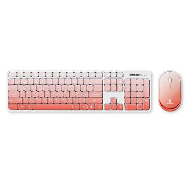 KIT DE TECLADO Y MOUSE INALÁMBRICO, BLUETOOTH Y RADIOFRECUENCIA, MULTIMEDIA, 2.4MHZ, ALCANCE 10M, BATERIA RECARGABLE, COMPATIBLE CON WIN, IOS Y LINUX, ROSA