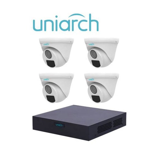 KIT DE VIDEOVIGILANCIA UNIARCH XVR301-04F/4*UAC-T112-F28 , 4, 1920 X 1080 PIXELES